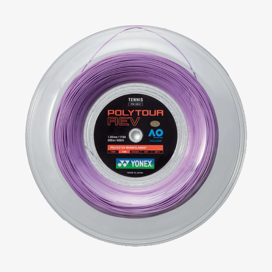 Yonex Polytour Rev 120 / 17 200m Tennis String Reel (Purple)