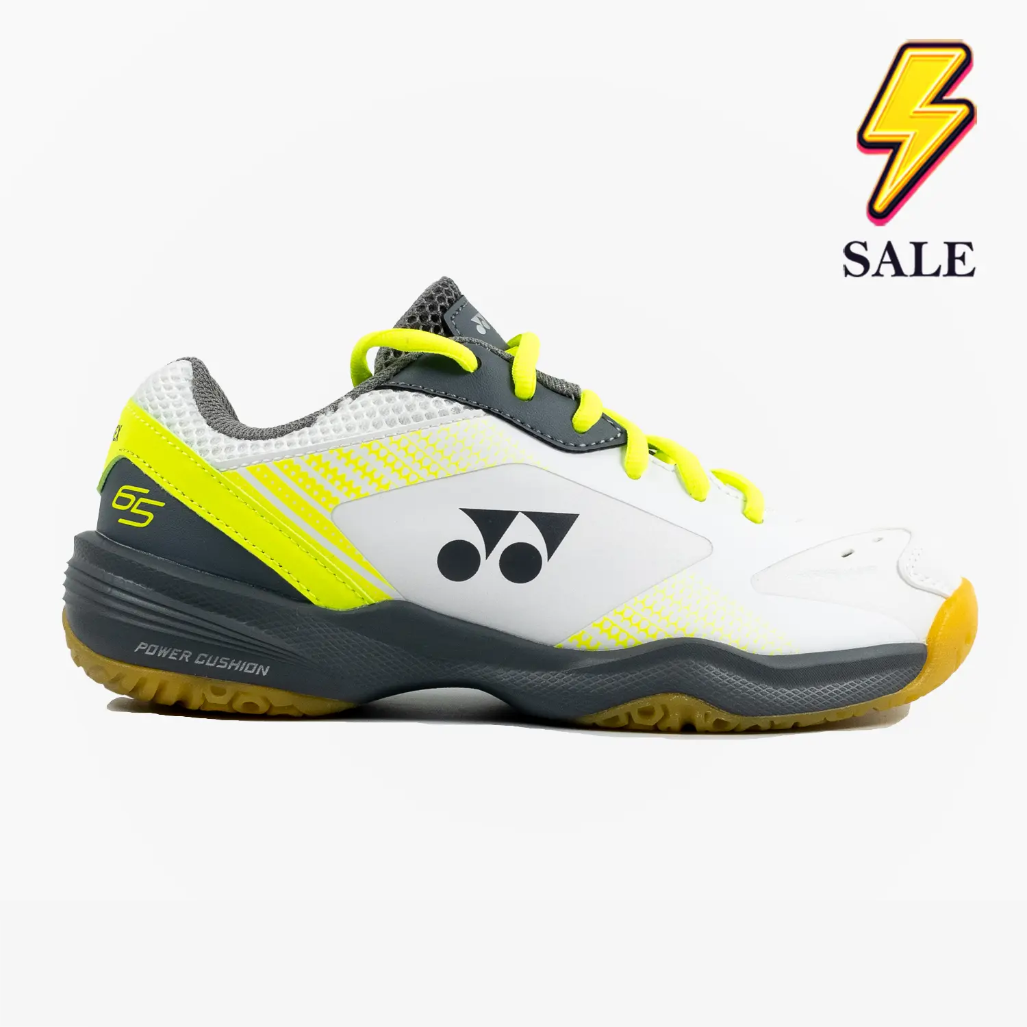 Yonex Power Cushion 65 Junior (White/Lime) - JoyBadminton Yonex Power Cushion 65 Junior (White/Lime) - JoyBadminton