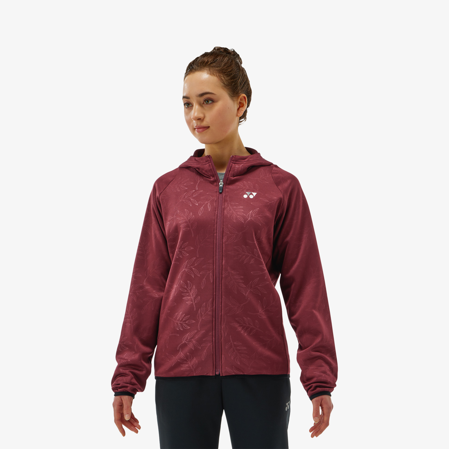 Yonex Women's Knitted Warm-Up Hoodie 58112 (Dark Wine)