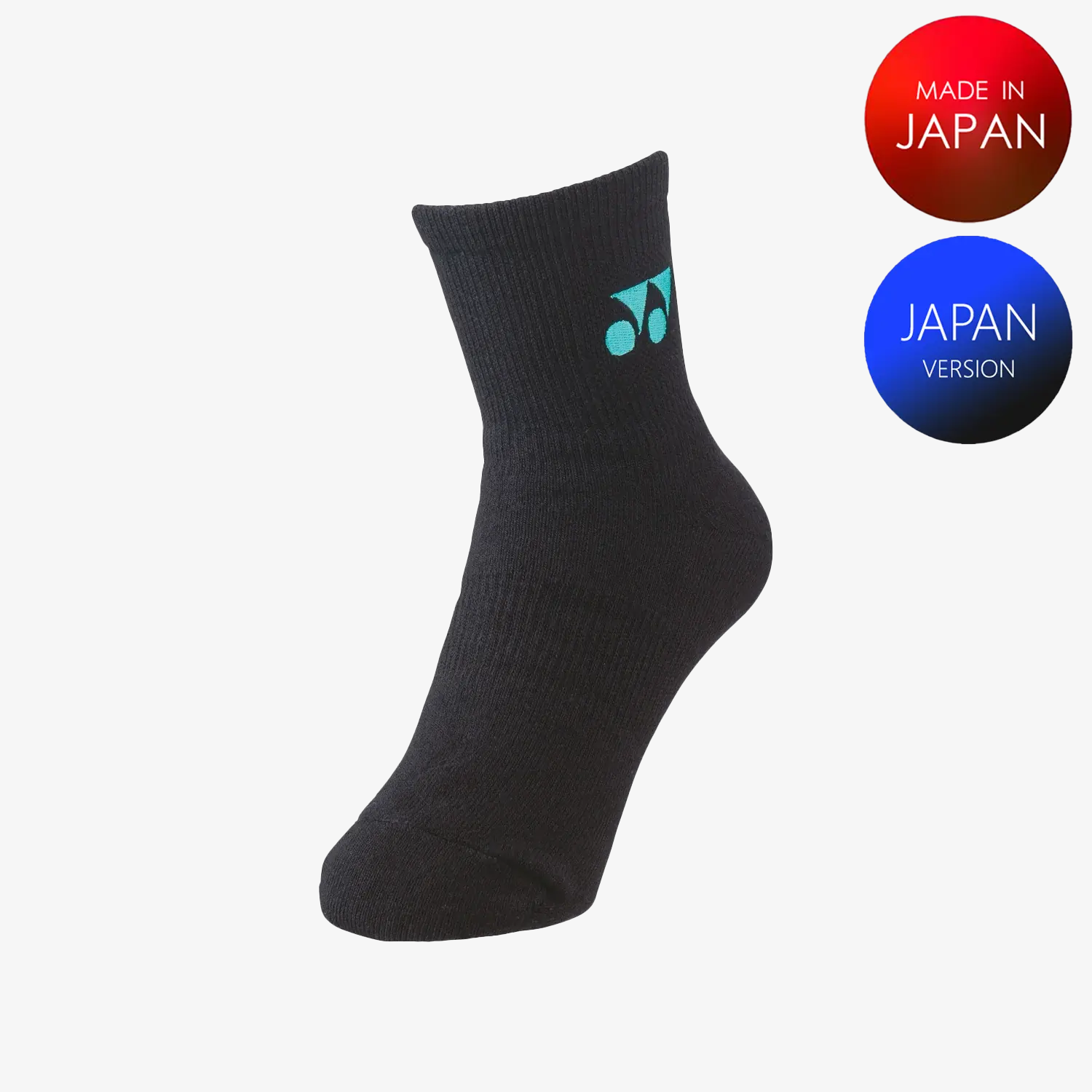 Yonex Women's Sports Crew Socks 29122 (Black/Ice Blue) S