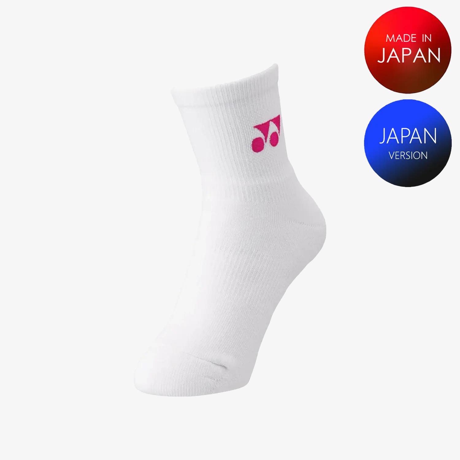 Yonex Women's Sports Crew Socks 29122 (White/Pink) S