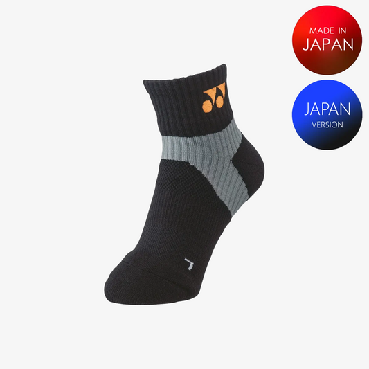 Yonex Women's Sports Crew Socks 29152 (Black/Clear Orange) S