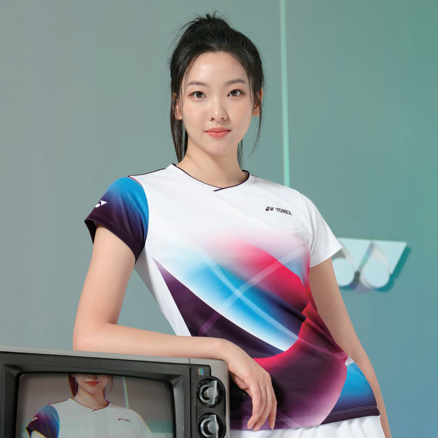 Yonex Matching T-shirts 243TS019M & 243TS020F (Dark Red Yonex Matching T-shirts 243TS019M & 243TS020F (Dark Red