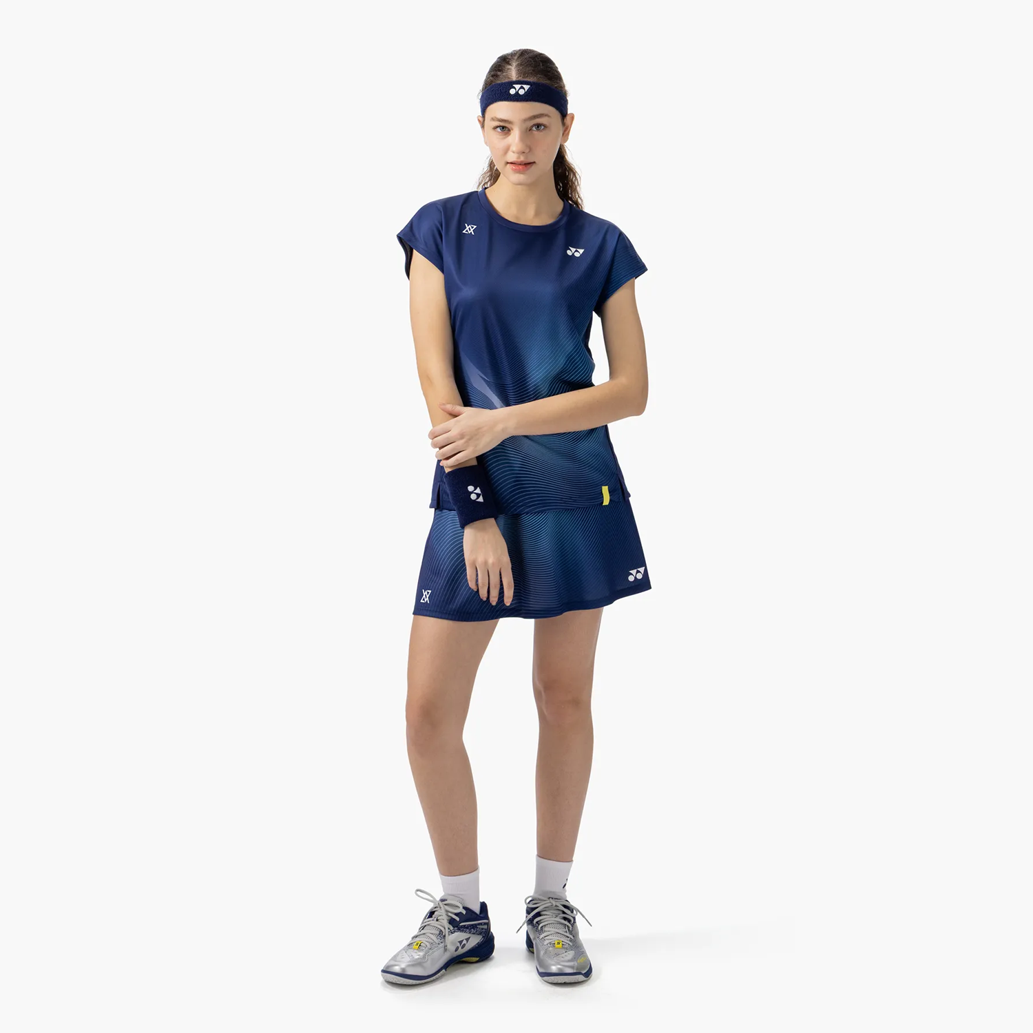 Yonex X Viktor Axelsen VA Women's Crew Neck Shirt 20970EX (Dark Blue)
