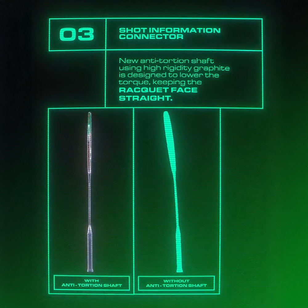 Yonex Astrox 99 Game 3rd Gen (Black/Green) 2025 racket face straight view
