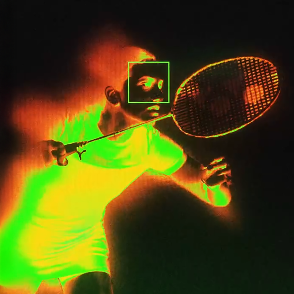 Yonex Astrox 99 Tour 3rd Gen (Black/Green) 2025 woman model infrared camera  view