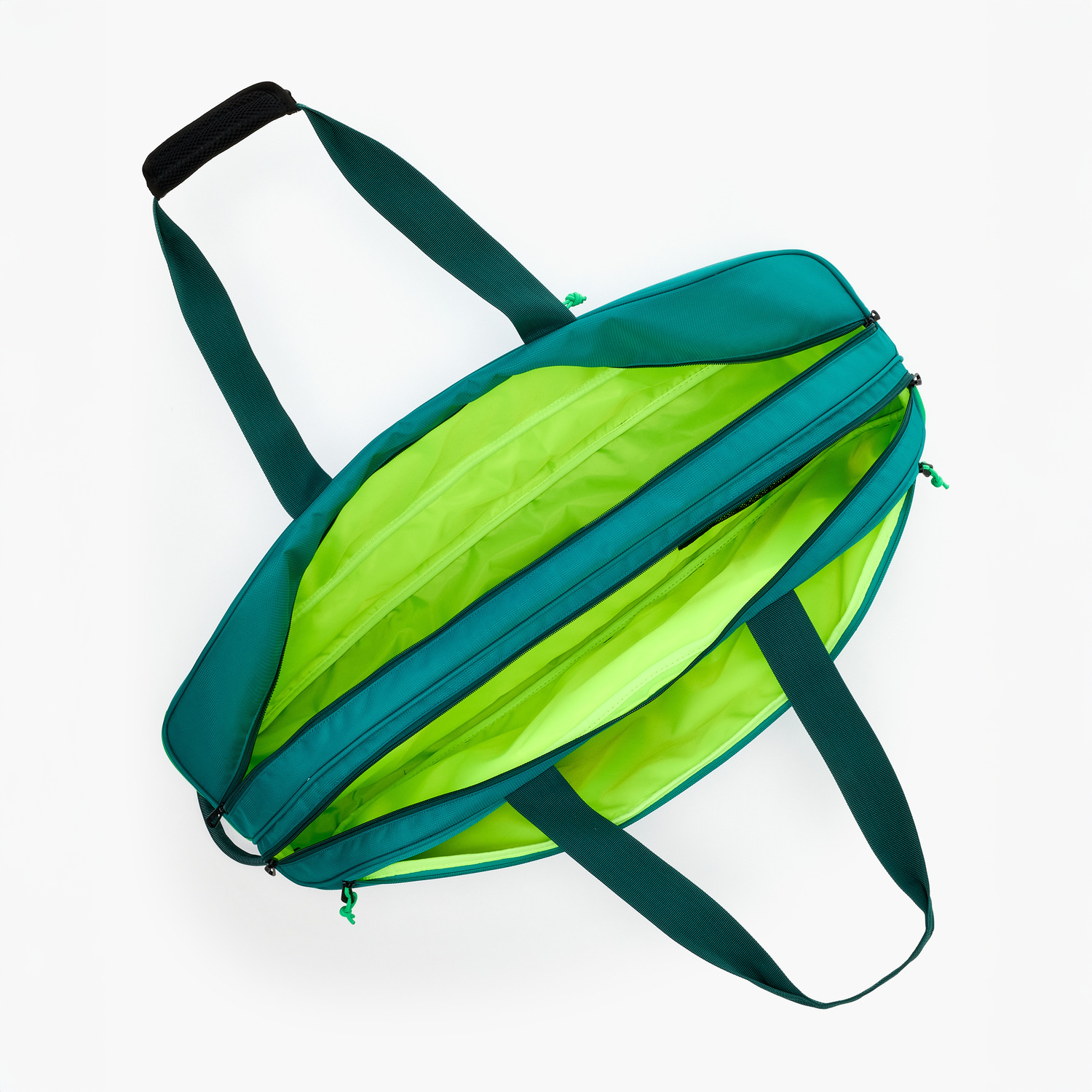 Yonex BAG92431WDKG Pro Tournament Badminton Tennis Racket Bag (Dark Green) open view