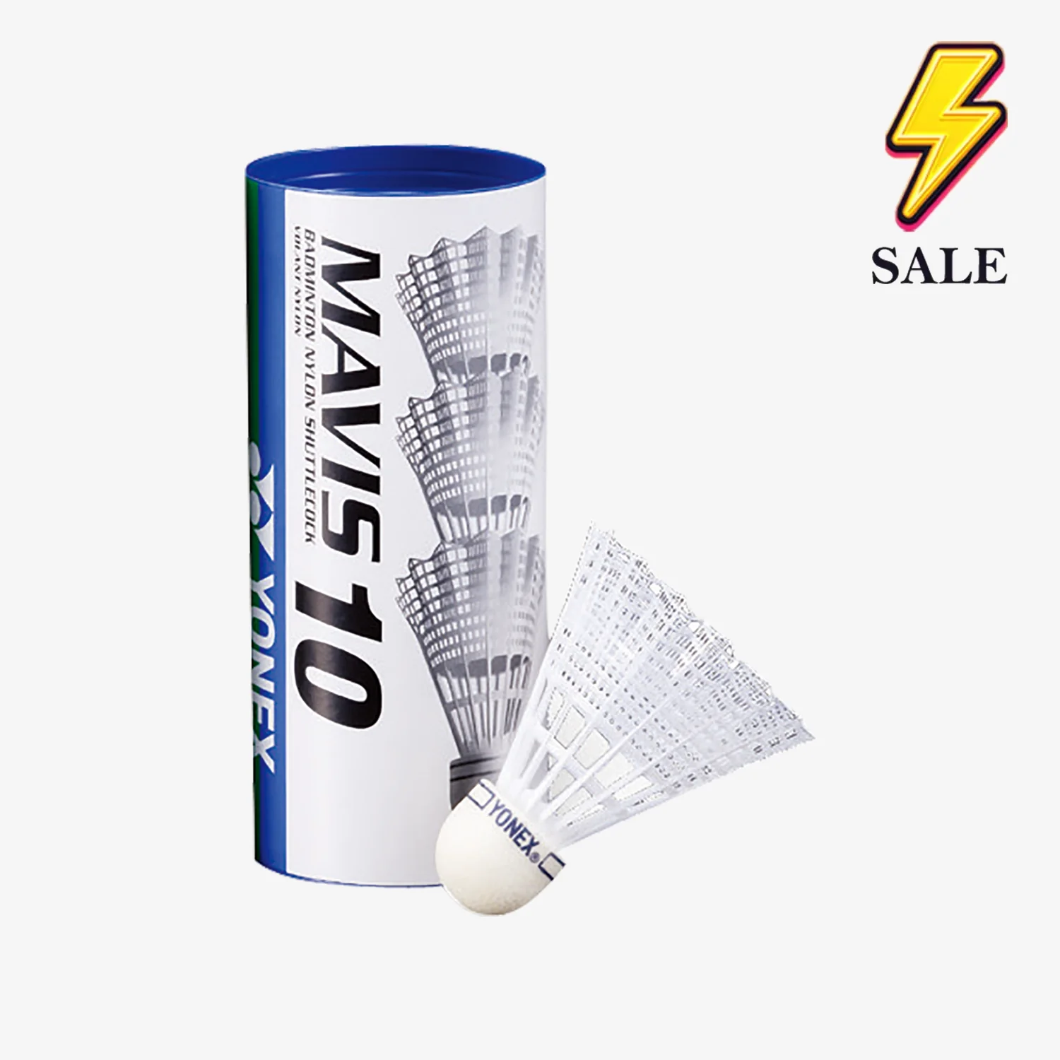 Yonex Mavis 10 Nylon Shuttlecocks 3pcs (White)
