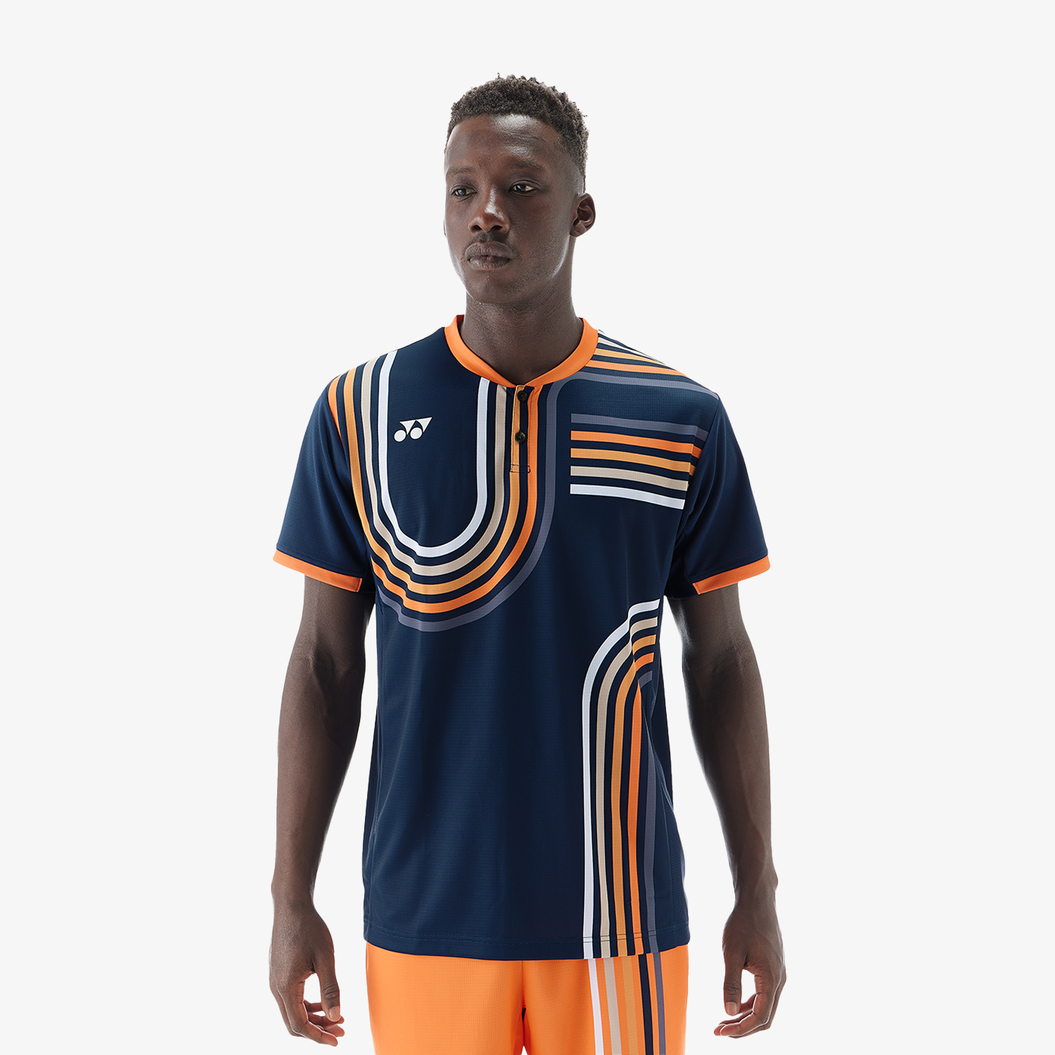 Yonex Men's Crew Neck Shirt 10639DKN (Dark Navy) FRONT VIEW