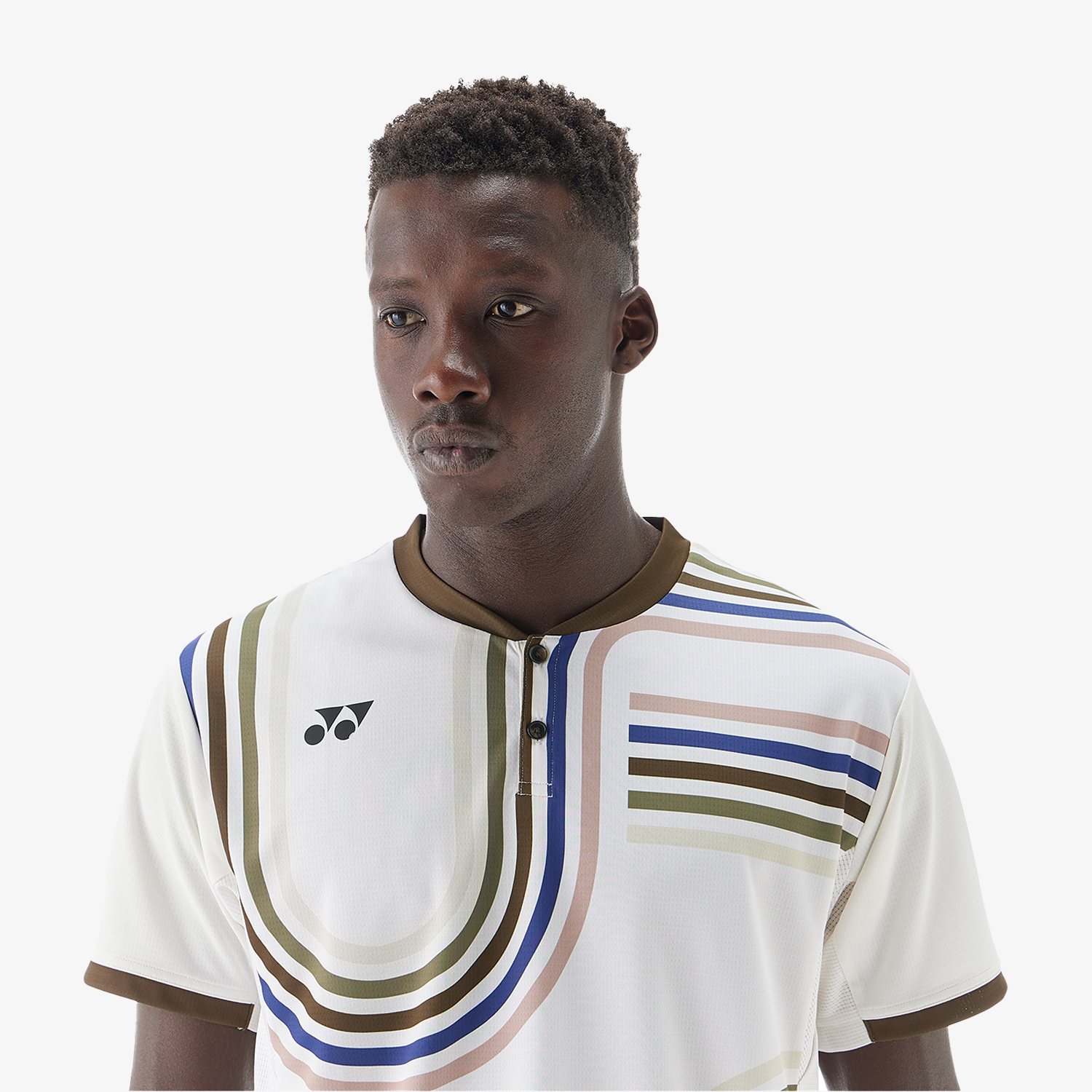 Yonex Men's Crew Neck Shirt 10639NA (Natural) FACING FRONT VIEW