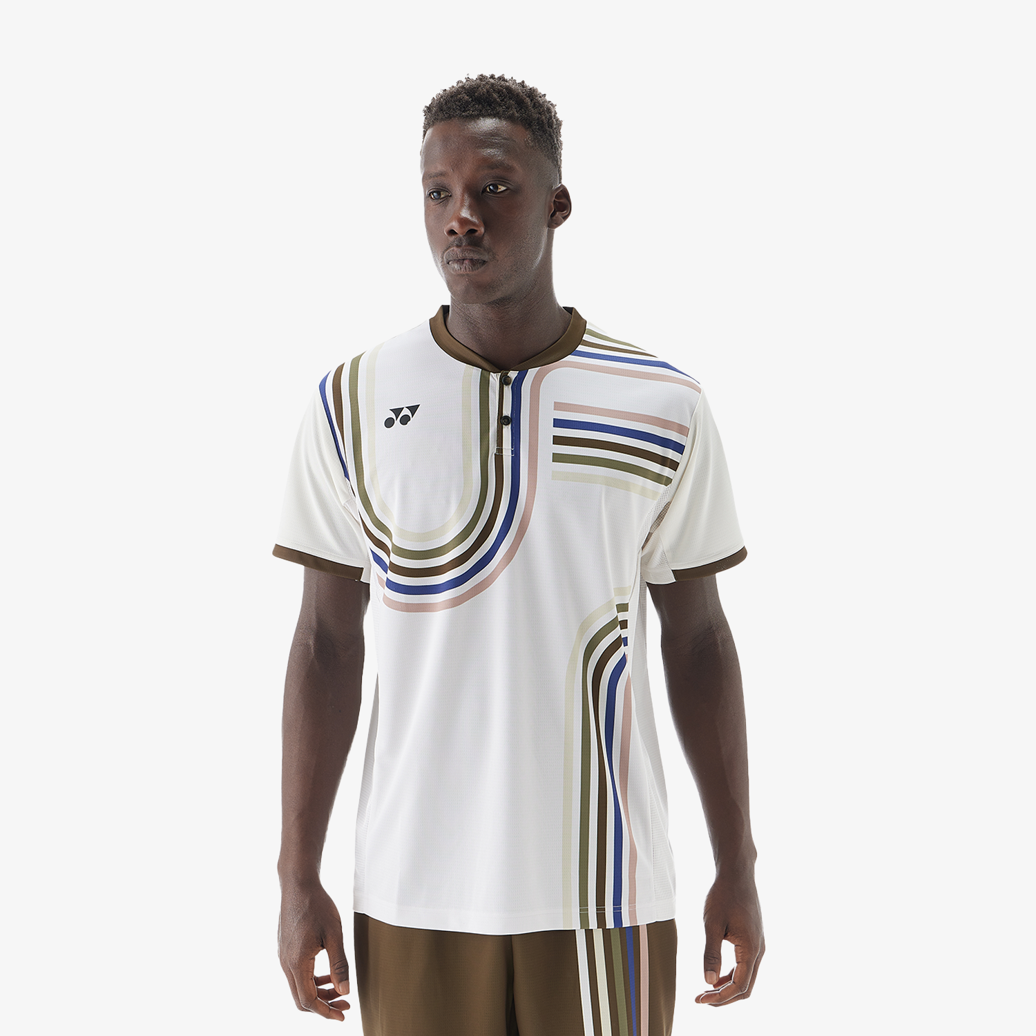 Yonex Men's Crew Neck Shirt 10639NA (Natural) FRONT VIEW