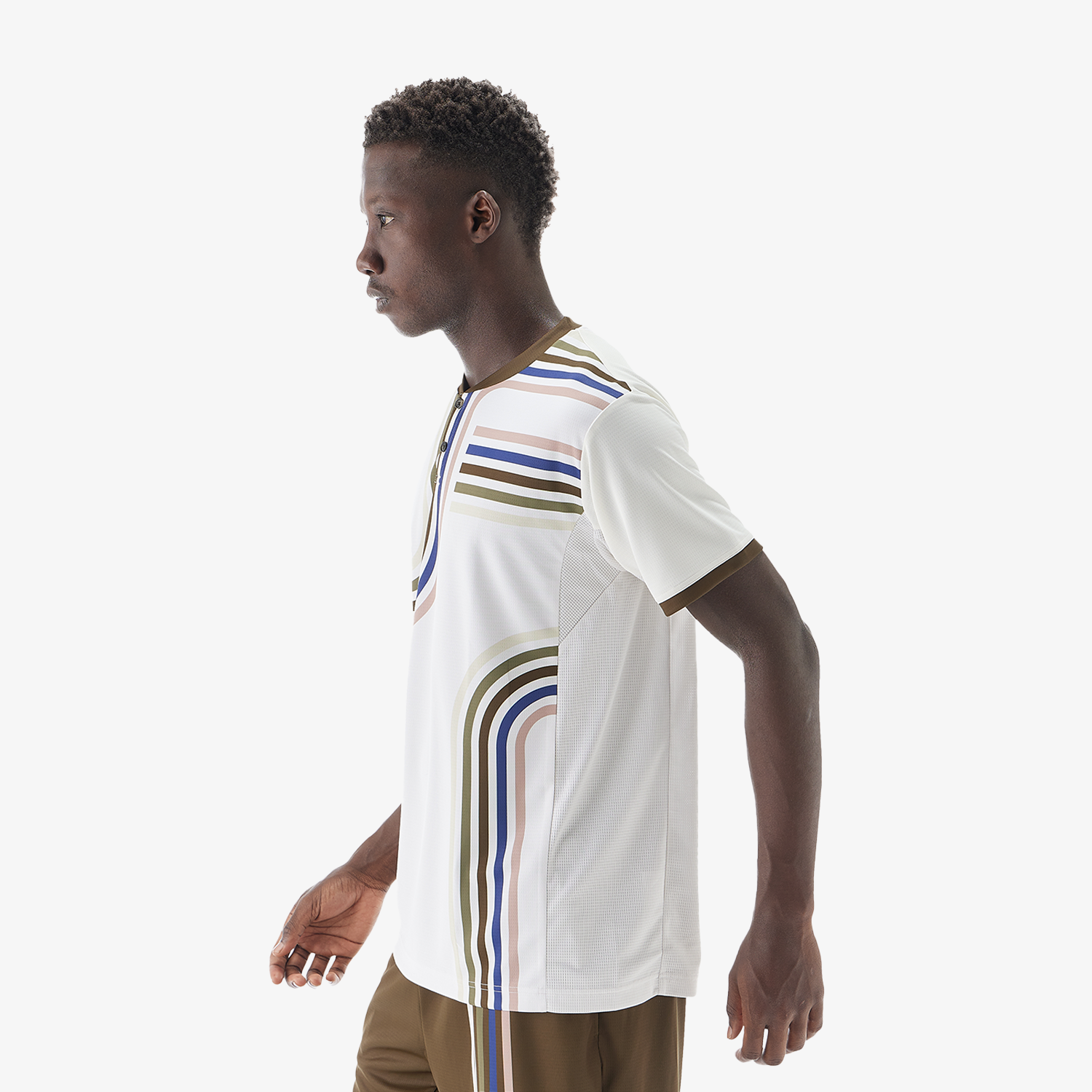 Yonex Men's Crew Neck Shirt 10639NA (Natural) SIDE VIEW