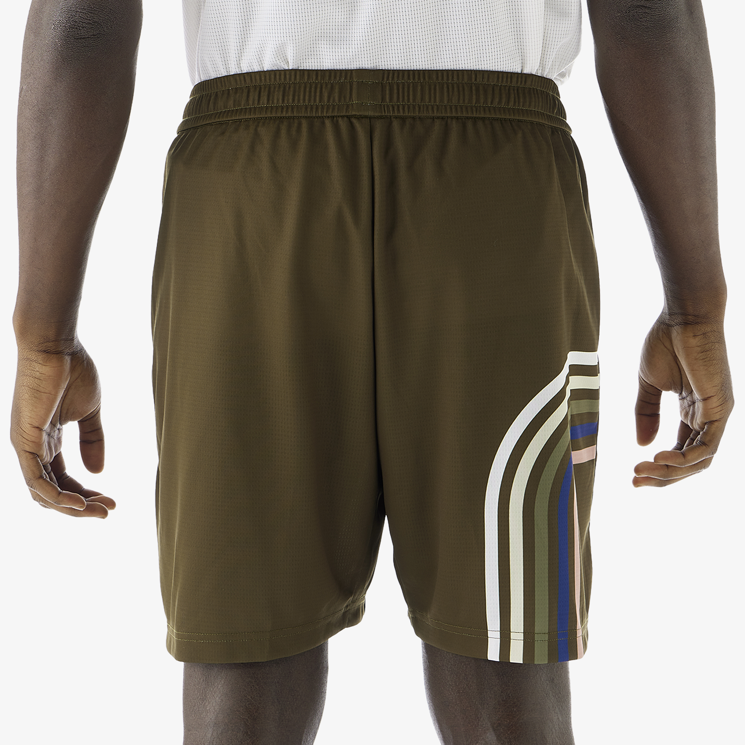 Yonex Men's Knit Shorts 15205OBR (Oil Brown) behind view