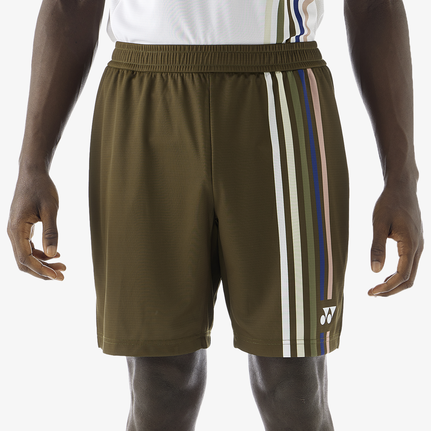 Yonex Men's Knit Shorts 15205OBR (Oil Brown) front view