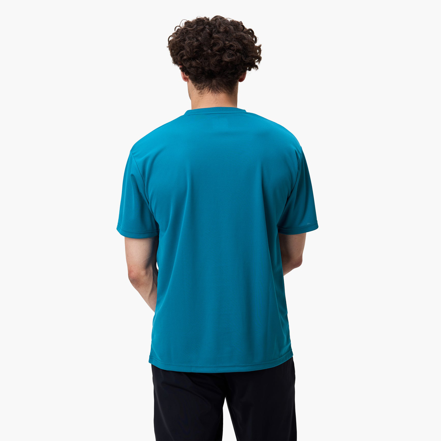 Yonex Men's T-Shirt YM0045BLG (Blue Green) behind view