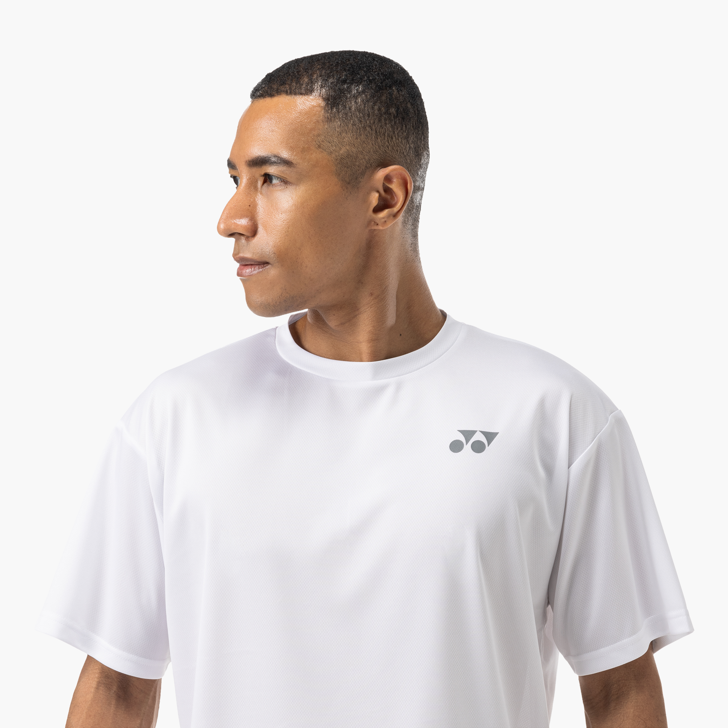 Yonex Men's T-Shirt YM0045W (White) facing side view