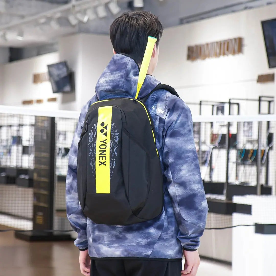 Yonex_Nanoflare_1000_Z_Lightning_Yellow_Racket in Backpack