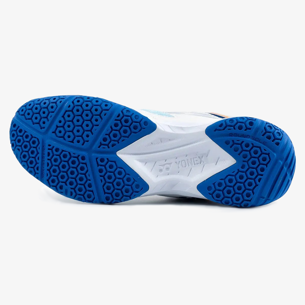 Yonex Power Cushion 37 (White/Blue) Bottom Sole View