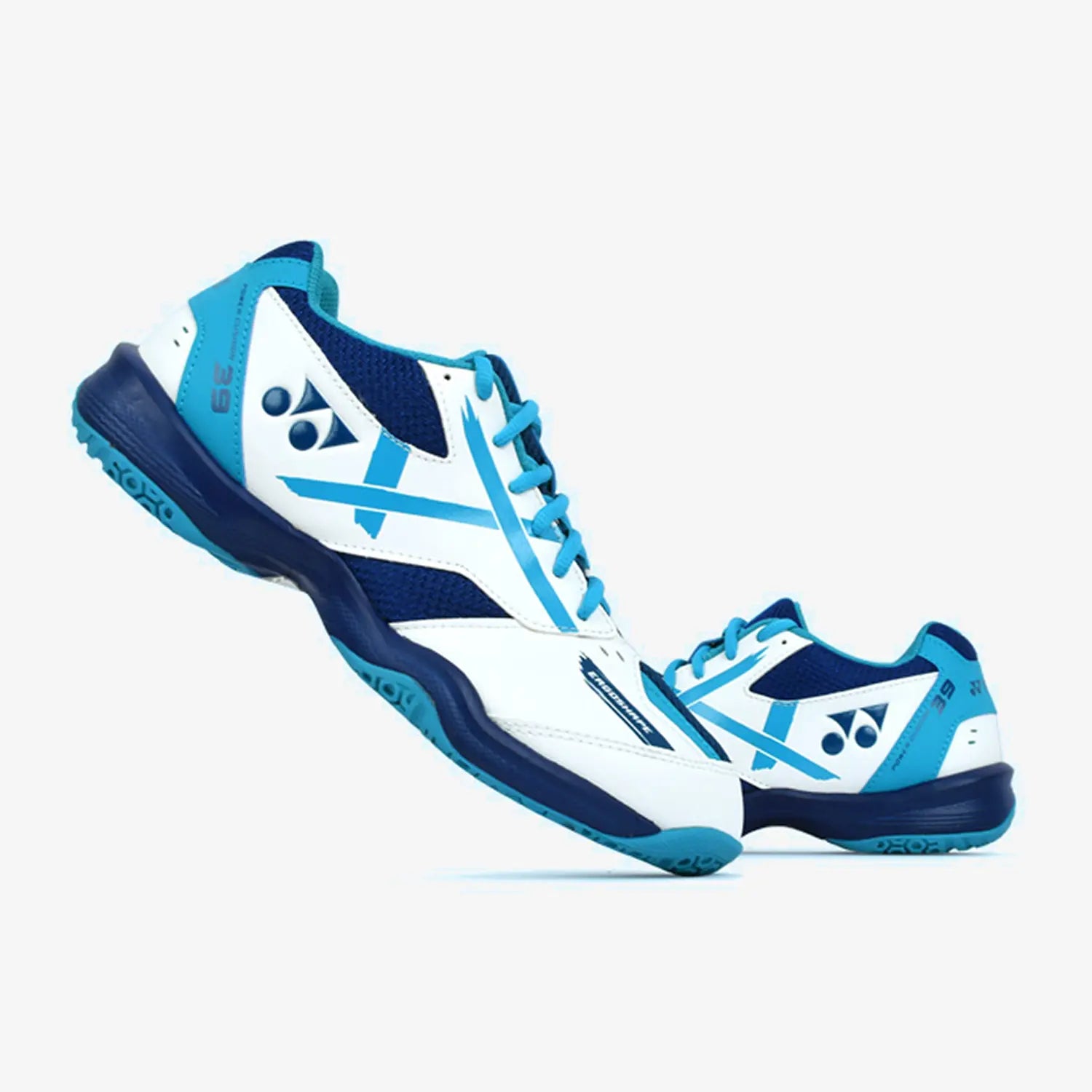 Yonex Power Cushion 39 (White/Blue) Side View