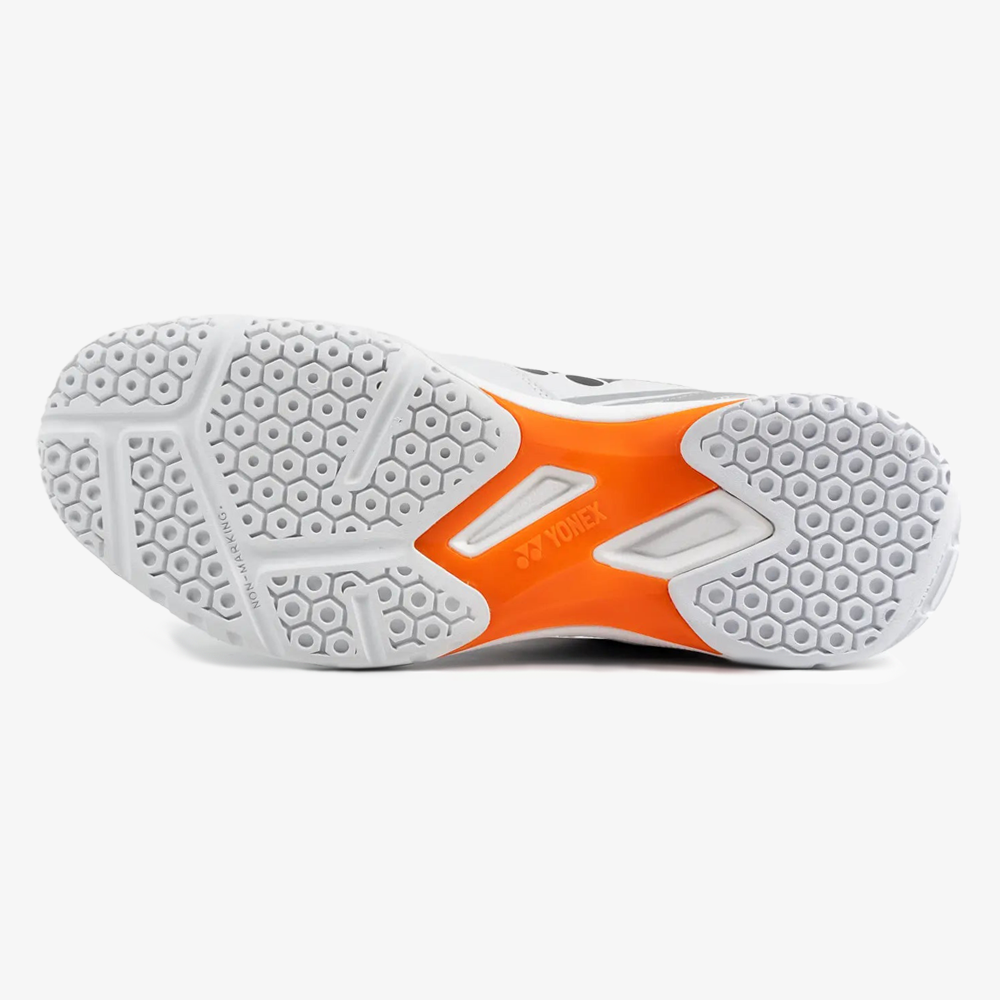 Yonex Power Cushion 65 X3 (White/Orange) Bottom Sole View