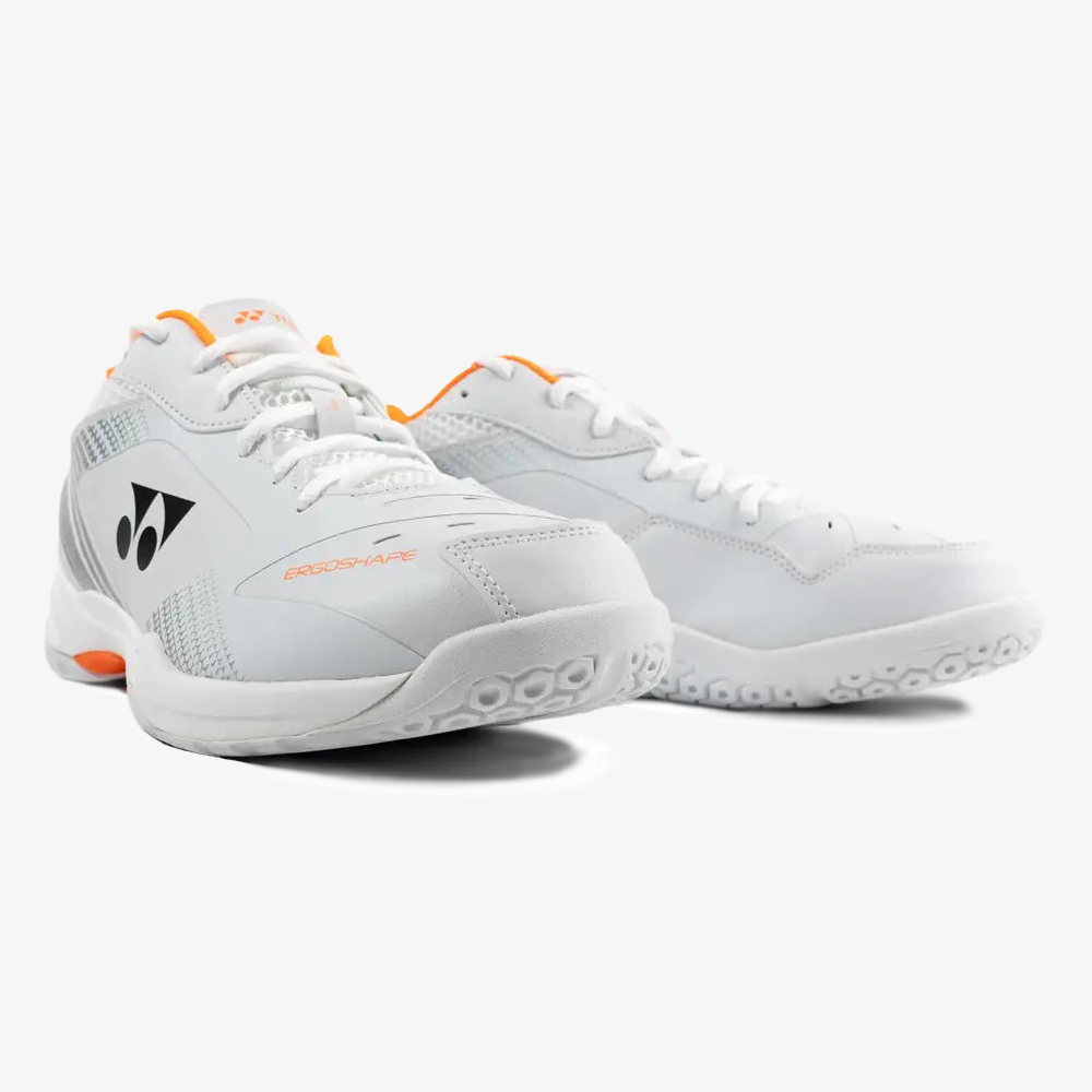 Yonex Power Cushion 65 X3 (White/Orange) Front View