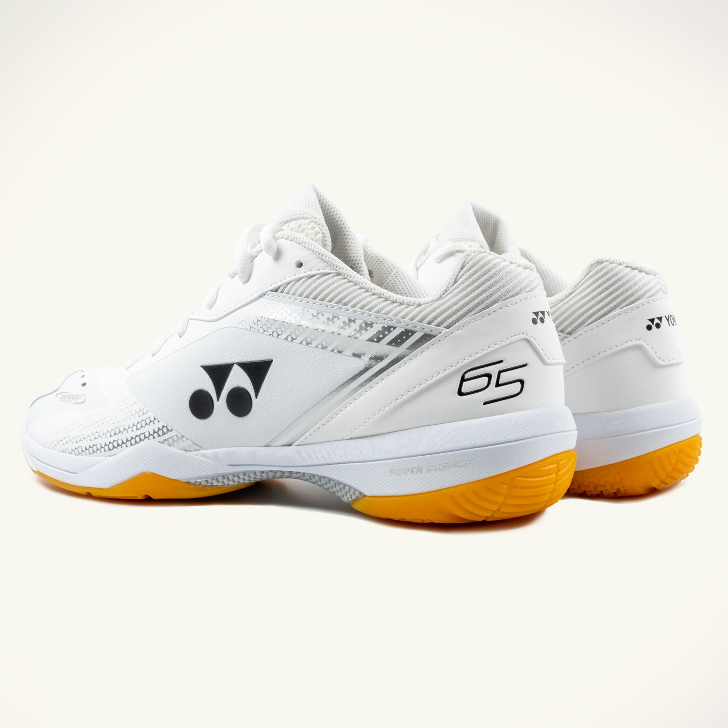Yonex Power Cushion 65 Z3 Women's Limited Edition Court Shoes (Pure White) Behind View