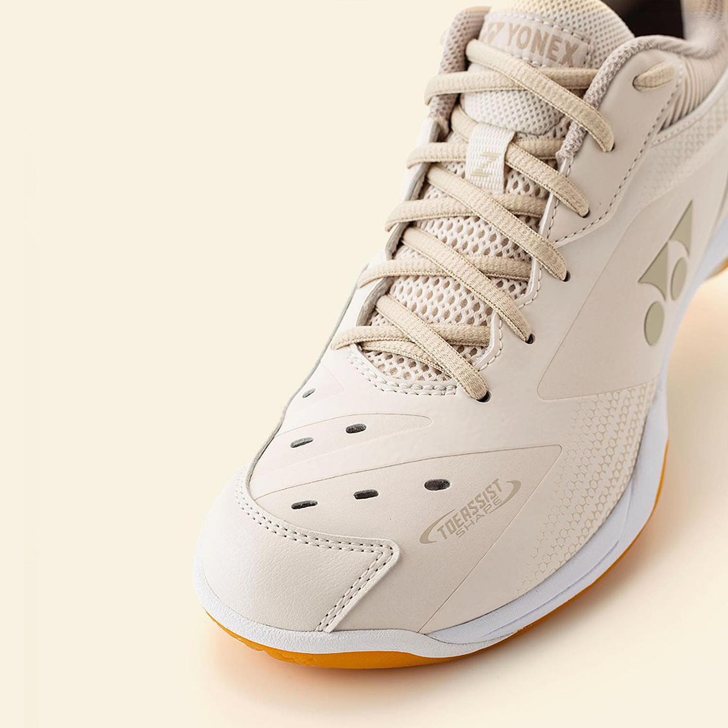 Yonex Power Cushion 65 Z C90 Wide Unisex Limited Edition (Natural) Front View From Right Side