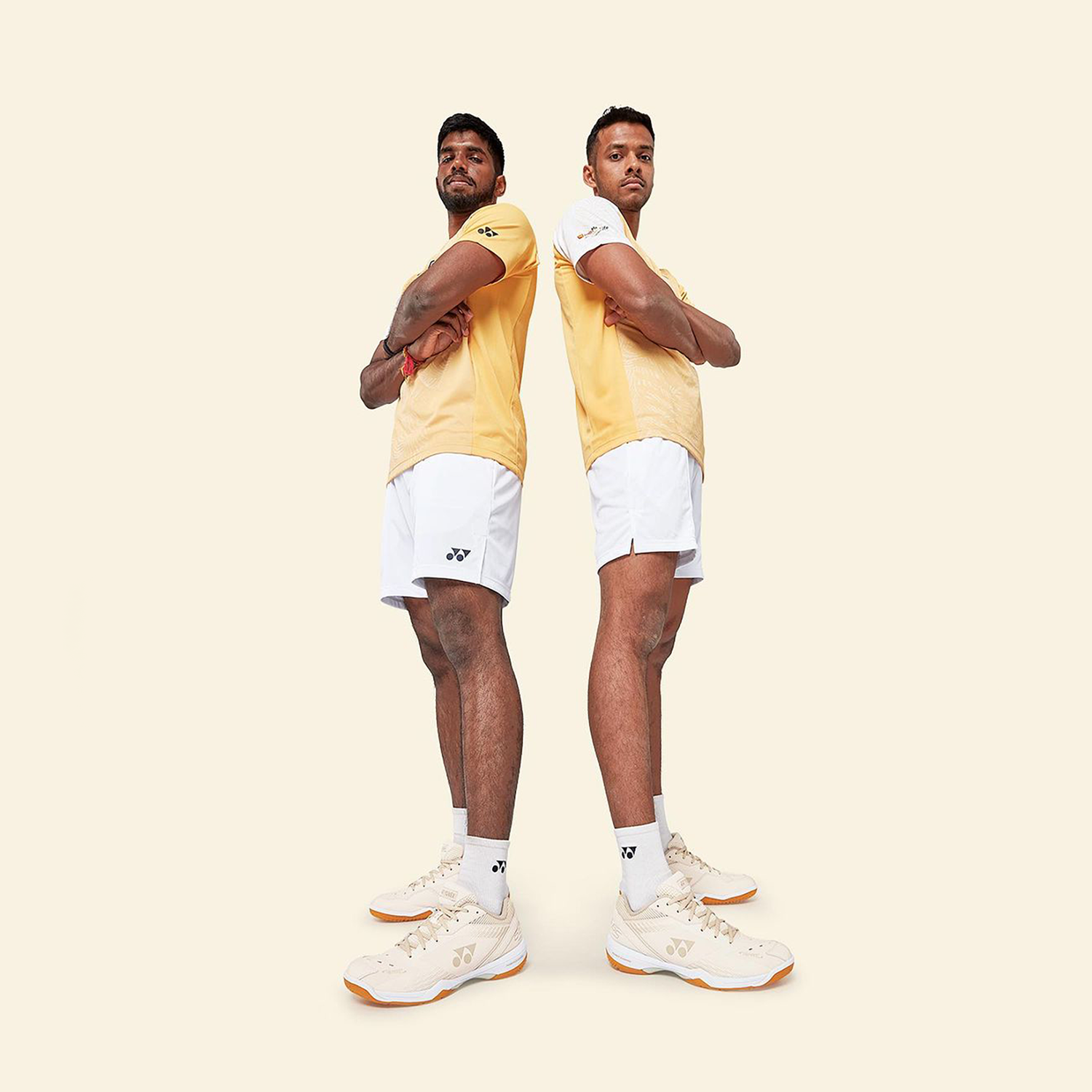 Yonex Power Cushion 65 Z C90 Wide Unisex Limited Edition (Natural) Two Male Athletes Back To Back