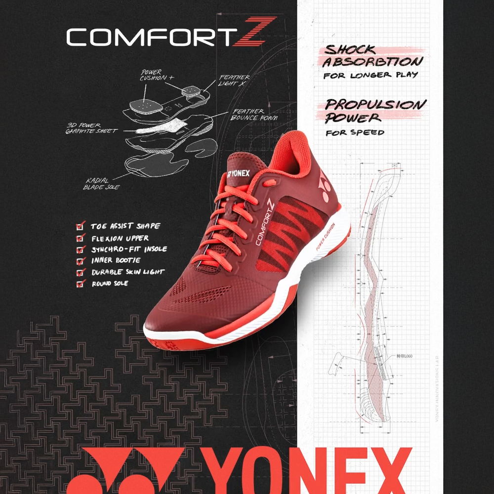 Yonex Power Cushion Comfort Z3 Black - JoyBadminton Yonex Power Cushion Comfort Z3 Black - JoyBadminton