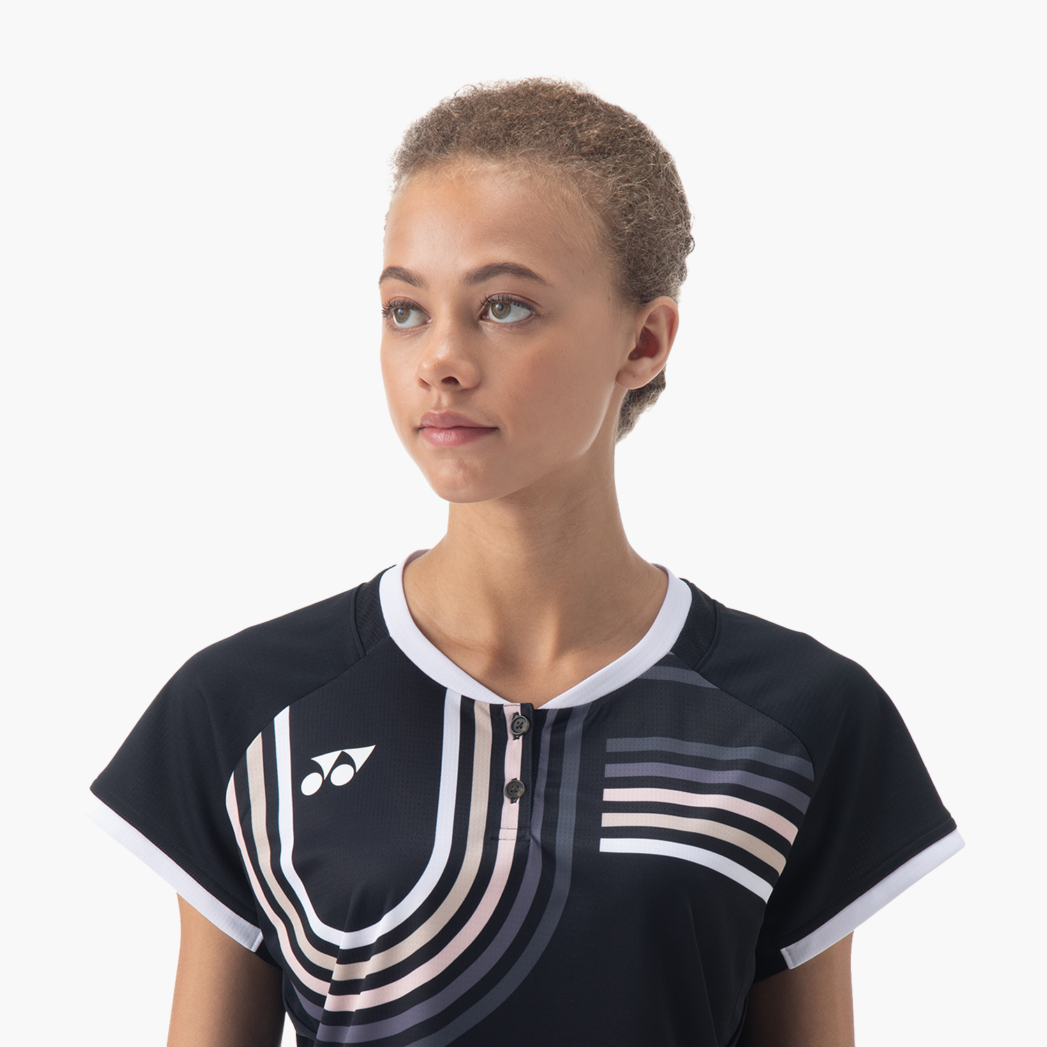 Yonex Women's Crew Neck Shirt 20854BK (Black) FACING LEFT VIEW