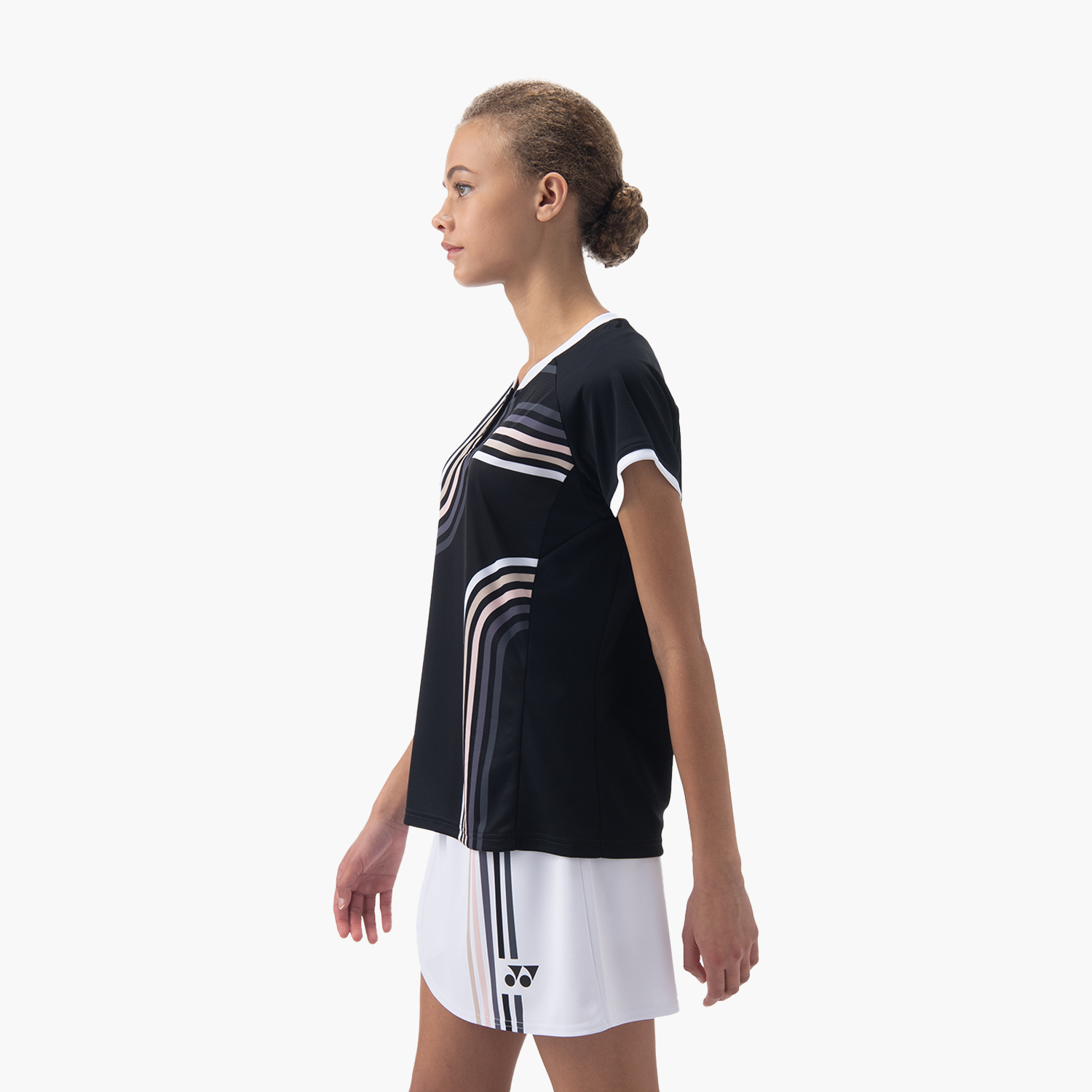 Yonex Women's Crew Neck Shirt 20854BK (Black) LEFT VIEW