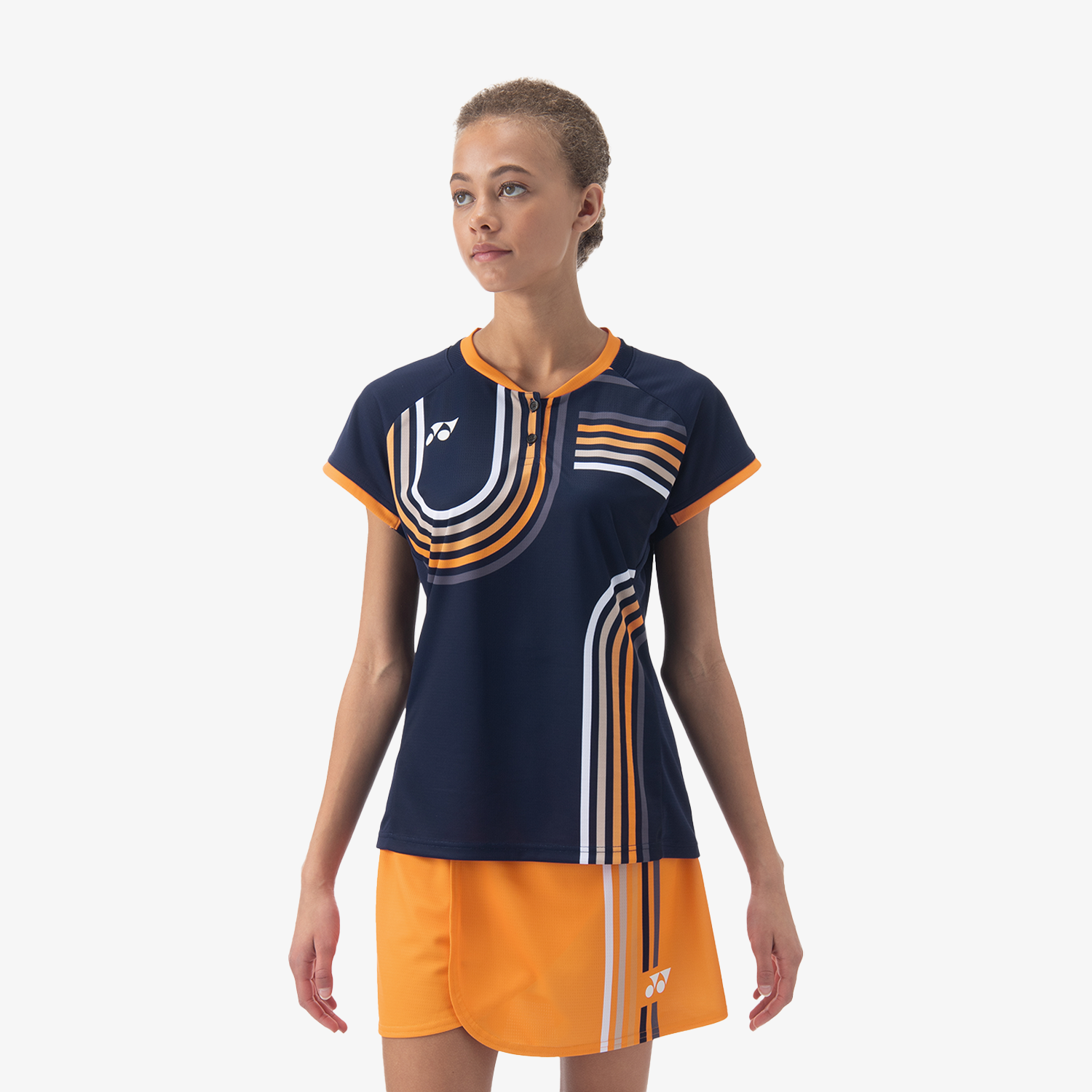 Yonex Women's Crew Neck Shirt 20854DKN (Dark Navy) front view