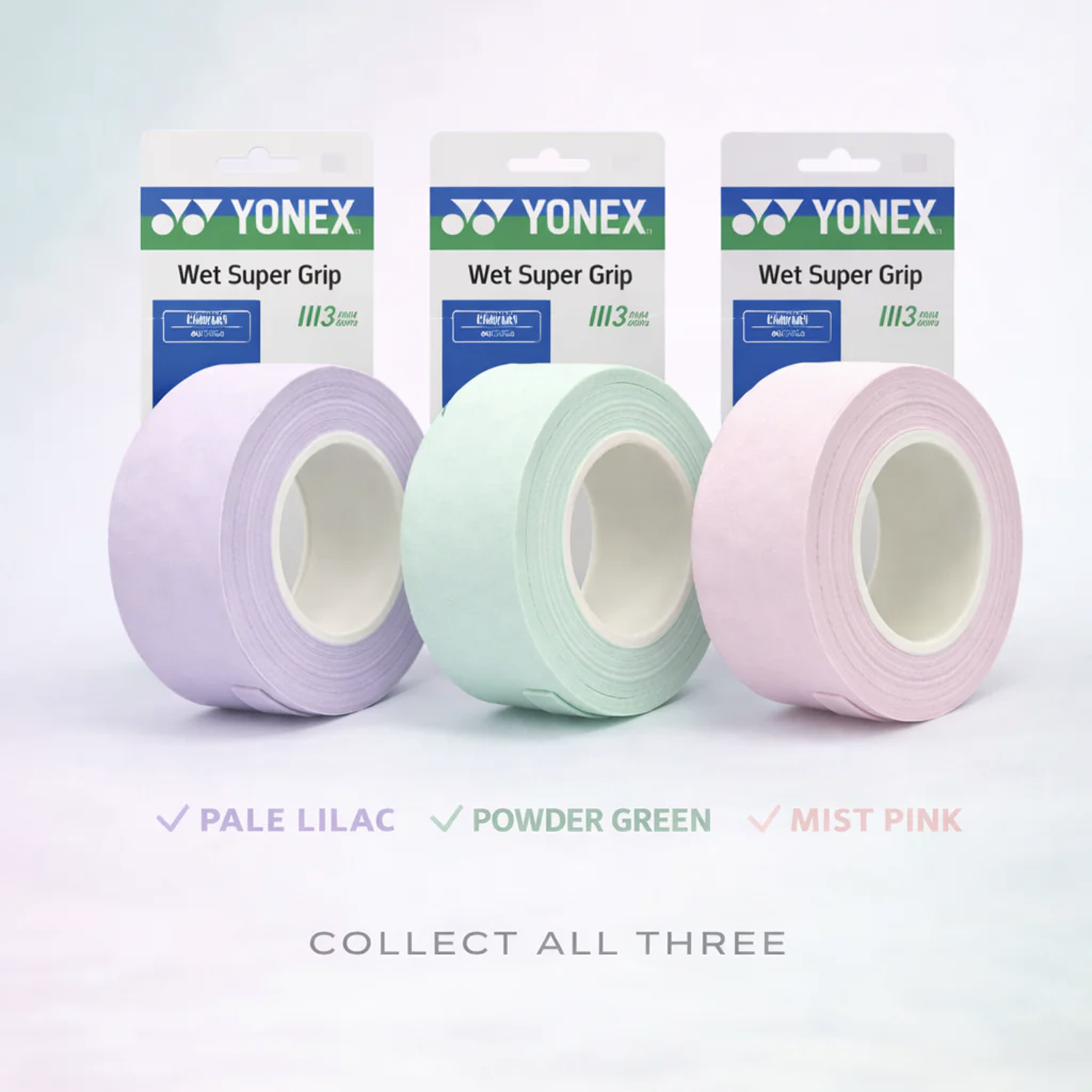 Yonex AC102EX-3 Wet Super Grap Roll Racket Overgrip (3 Wraps)