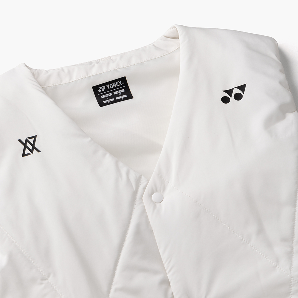 Yonex x Viktor Axelsen Unisex Padded Vest 90098W (White)