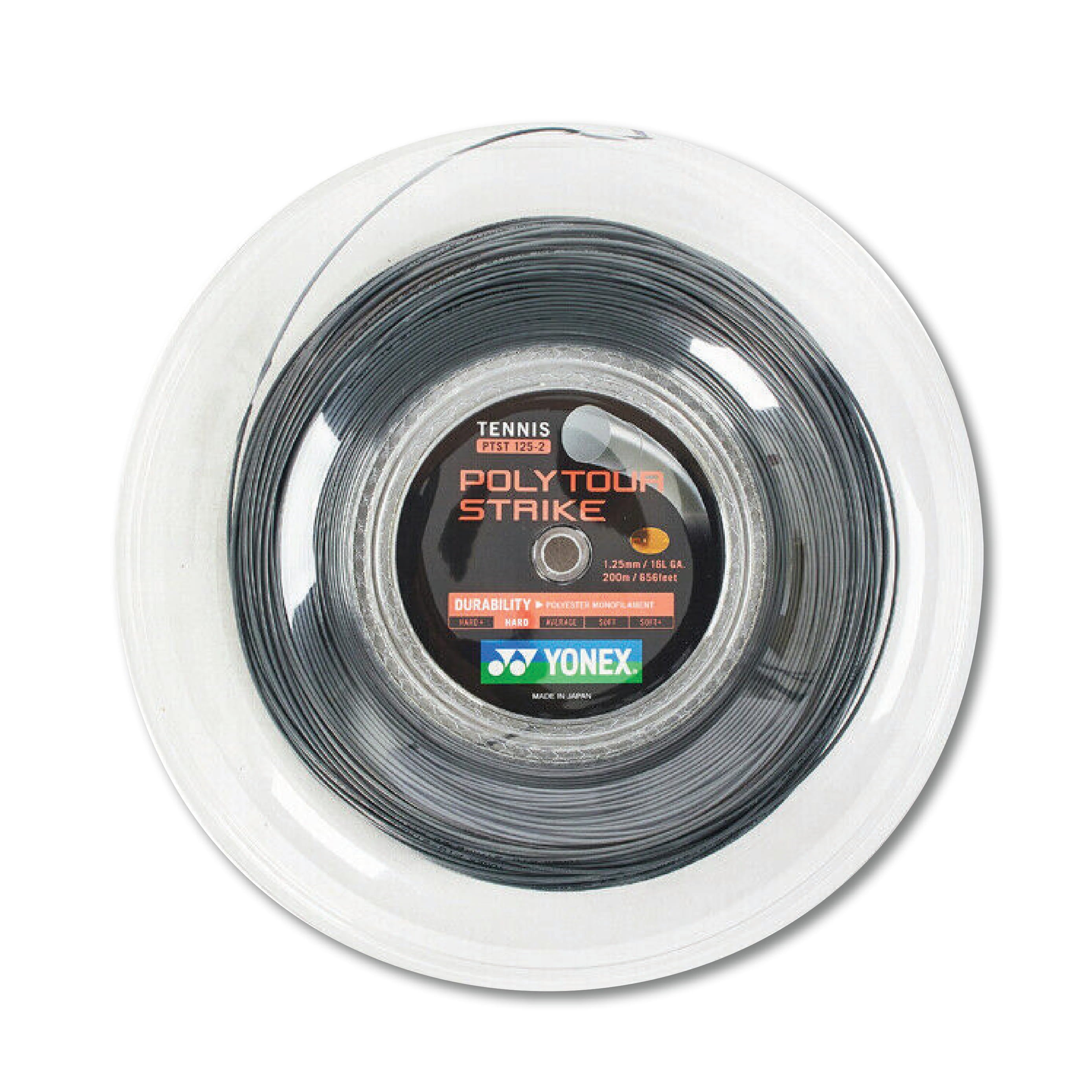 Yonex Polytour Strike 125 / 16L 200m Tennis String Reel (Iron Gray)