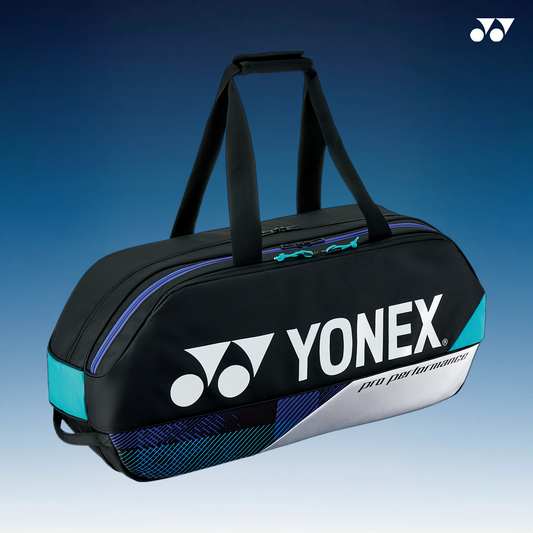 Yonex  BAG92431WBKS (Black/Silver) 6pk Pro Tournament Badminton Tennis Racket Bag 
