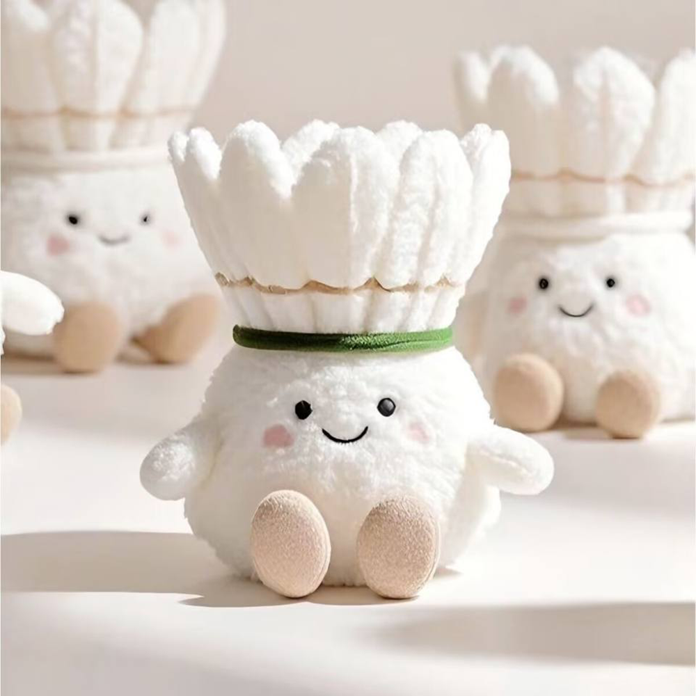 Badminton Shuttlecock Plush Bag Charm (White)