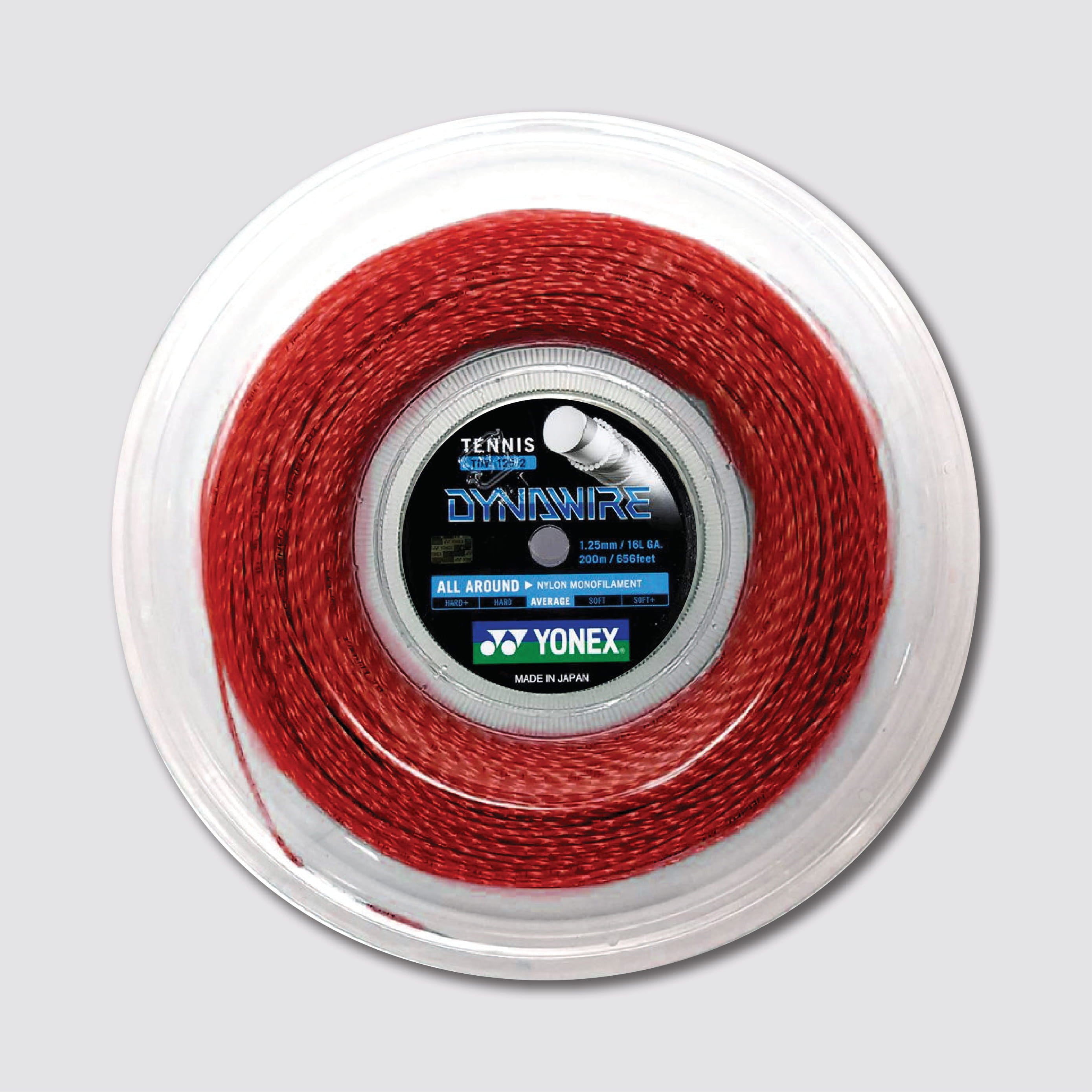 Yonex Dynawire 125 200m Tennis String - 16/1.25mm (Red)