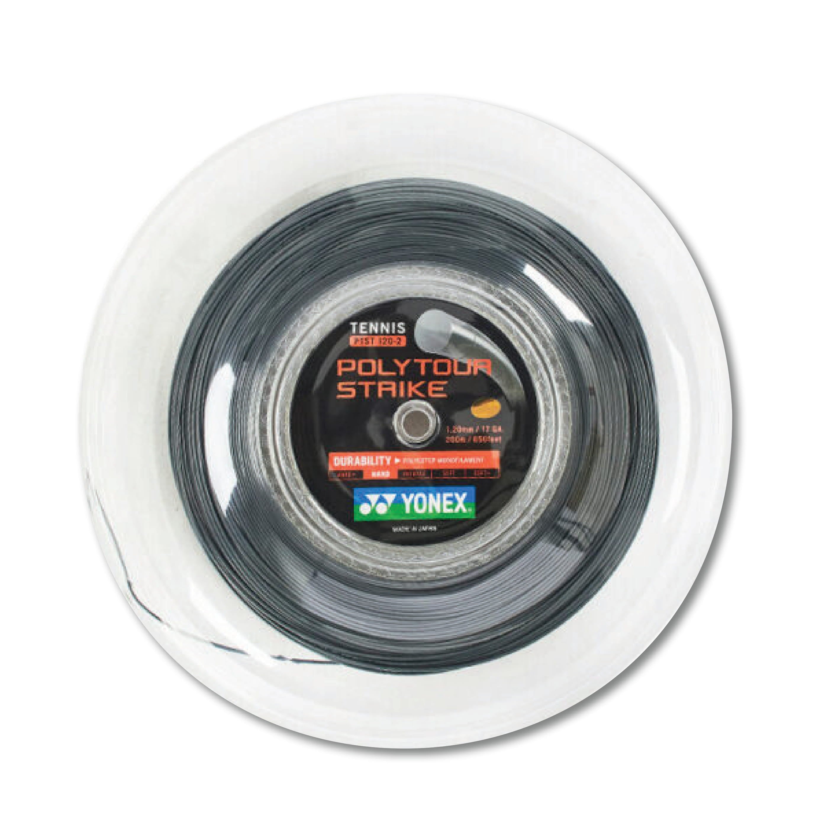 Yonex Polytour Strike 120 / 17 200m Tennis String Reel (Iron Gray)