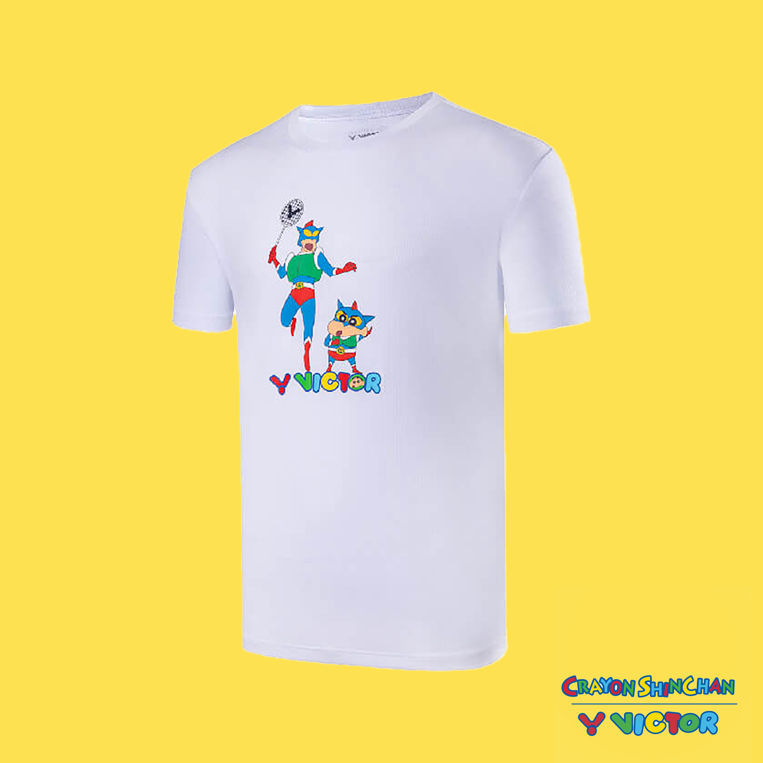 Victor x Crayon Shin Chan Unisex T-Shirt T-402CS-A (White) 