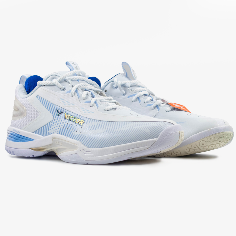 Victor A970cADV-AM Court Shoe (White/Corydalis Blue)