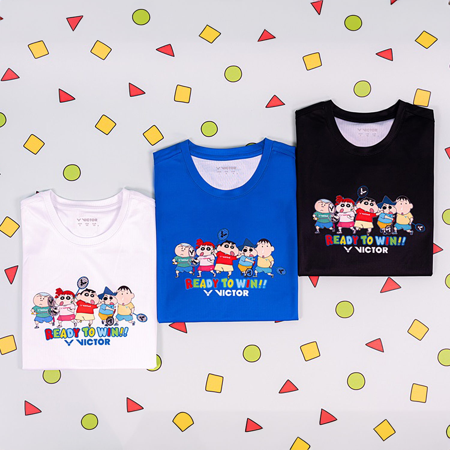 Victor x Crayon Shin Chan Unisex T-Shirt T-402CS-A (White) 