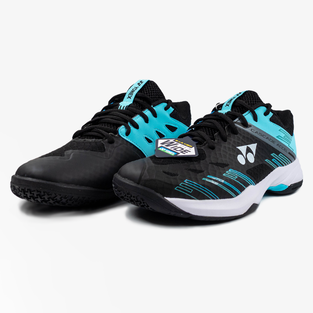 Yonex Cascade Accel Wide (Black/Ice Blue) – JoyBadminton Yonex Cascade Accel Wide (Black/Ice Blue) – JoyBadminton