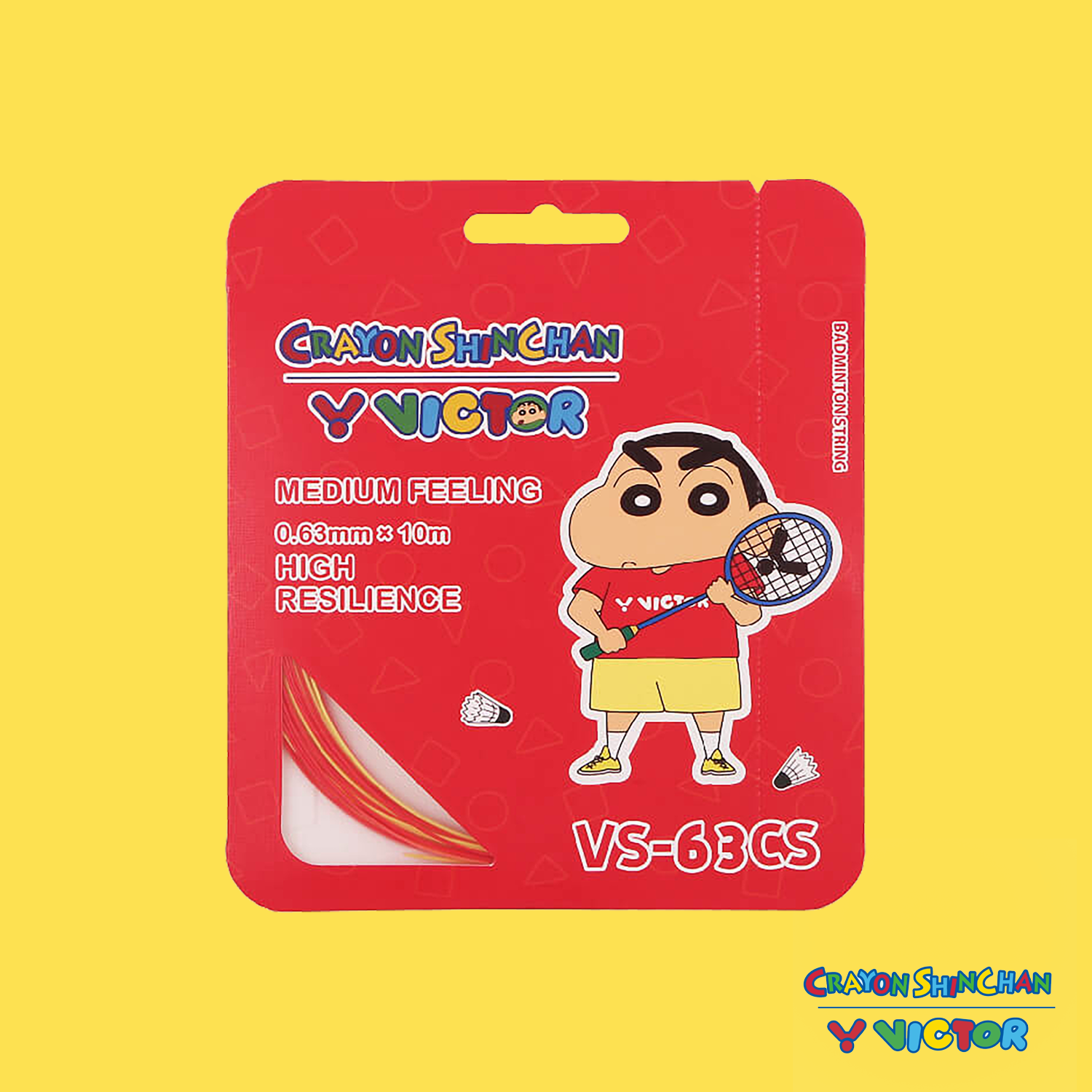 Victor x Crayon Shin Chan Badminton String Pack 10m VS-63CS-DE (Red)