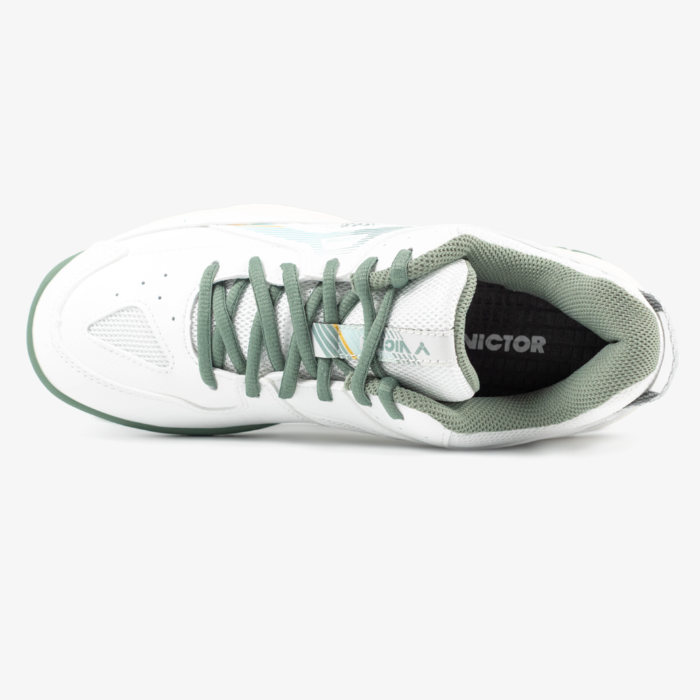 Victor A170II-AG Court Shoe (Brilliant White/Granite Green)