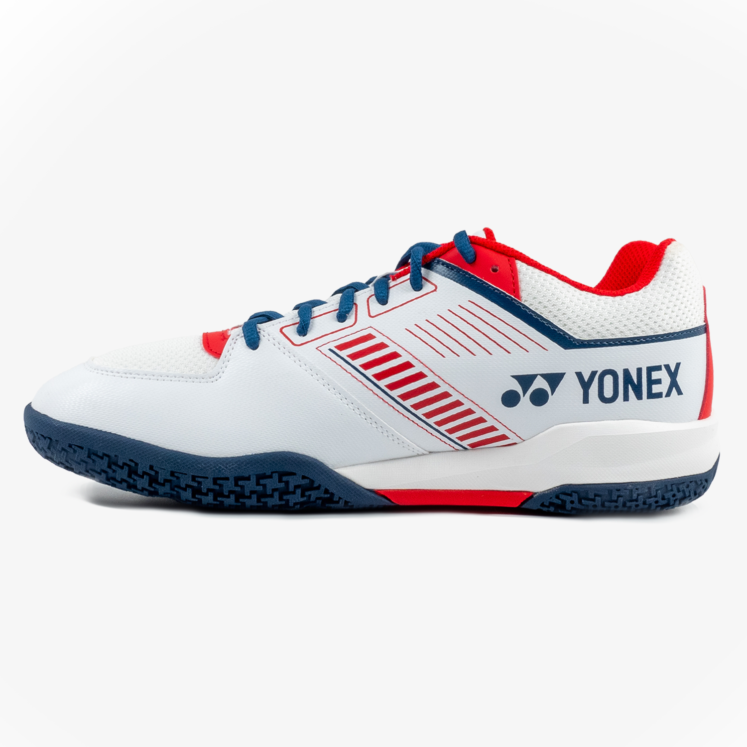 Yonex Strider Wide (White/Red) Court Shoe - JoyBadminton Yonex Strider Wide (White/Red) Court Shoe - JoyBadminton
