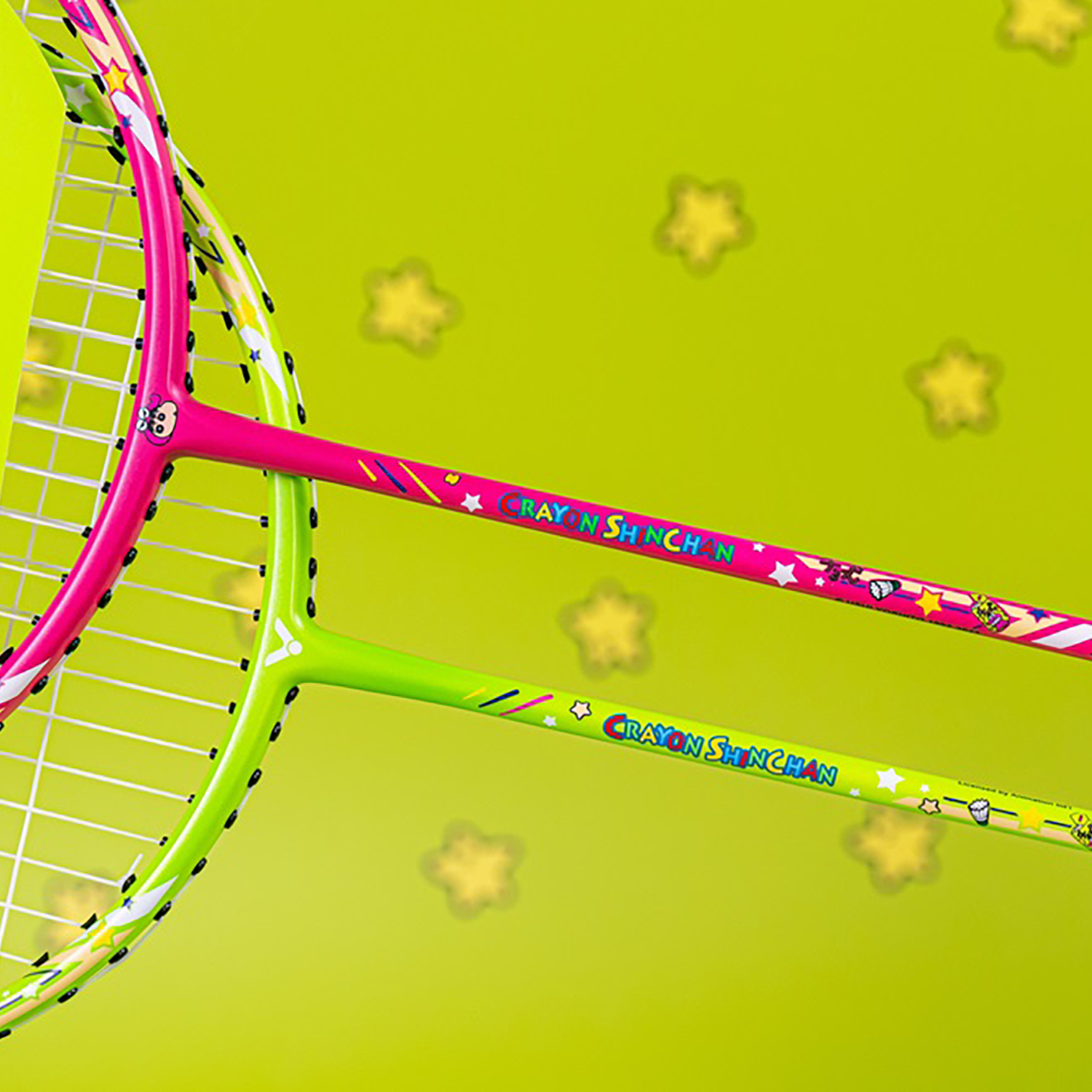 Victor x Crayon Shin Chan Racket Combo Set (ARS-CS-SET) Pre-Strung