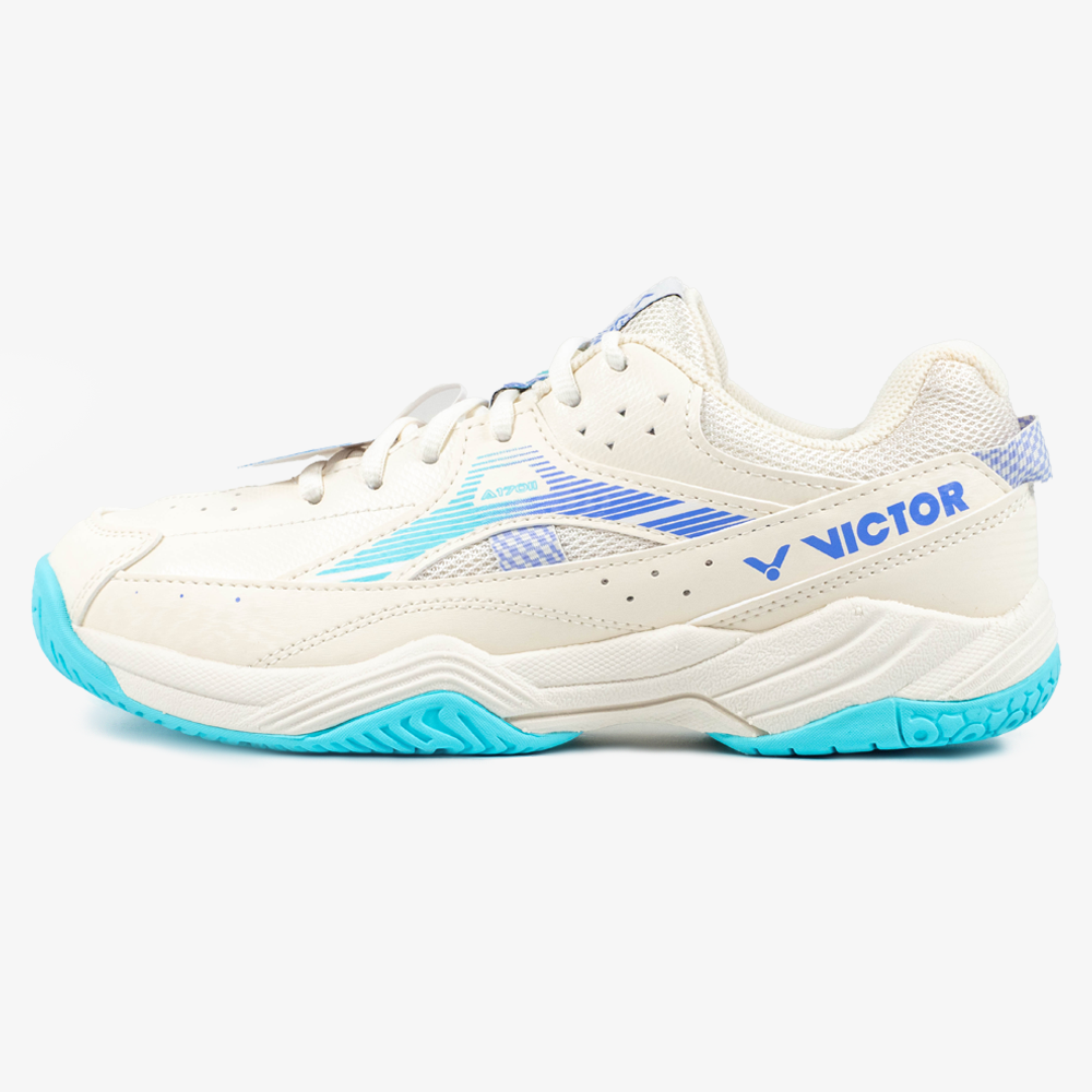 Victor A170II-LR Court Shoe (Lunar White/Pale Turquoise)