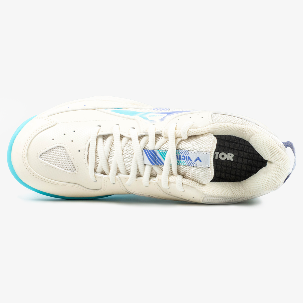 Victor A170II-LR Court Shoe (Lunar White/Pale Turquoise)