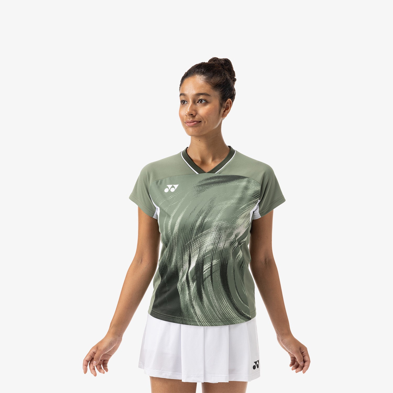 Yonex Women's Crew Neck Tournament Shirt 20769LOL (Light Olive) 